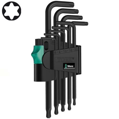 Набор Г-Образных ключей WERA 967 PKL/9 TORX® BlackLaser
