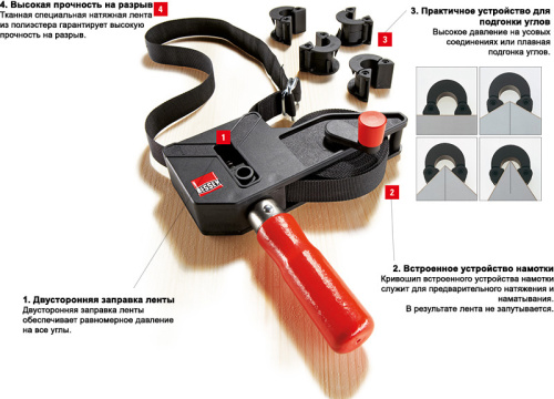 Ленточный зажим Bessey BAN700 фото 2