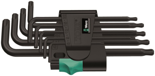 Набор Г-Образных ключей WERA 967 PKL/9 TORX® BlackLaser фото 2