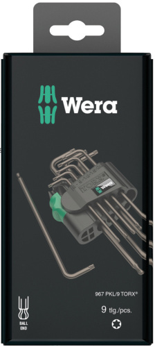 Набор Г-Образных ключей WERA 967 PKL/9 TORX® BlackLaser фото 3